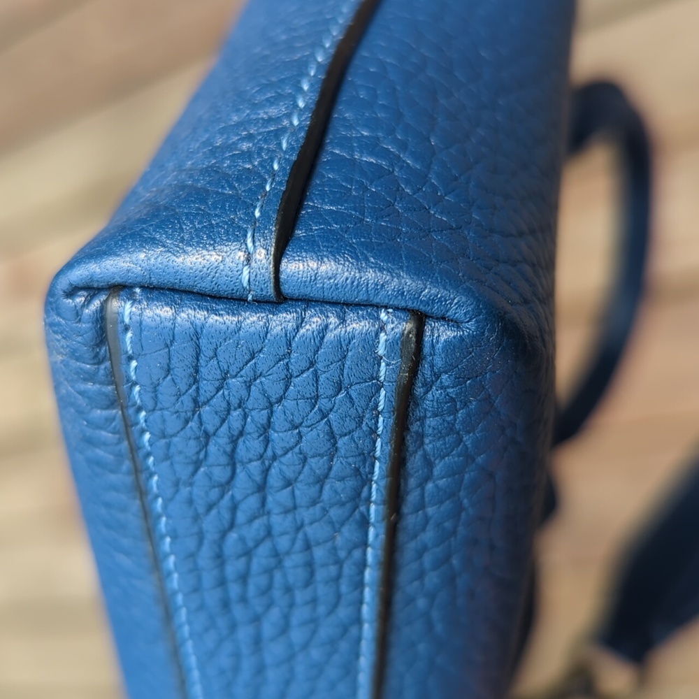 Never Used 1941 Rogue Brief Blue Leather Men's Bag. HTF! - Picture 8 of 8